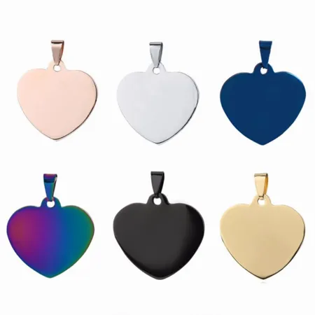 Full Color Heart Metal Keychain