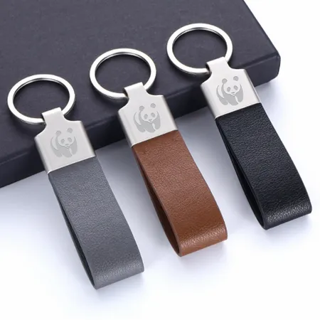 Elegant Loop Leather Keychain