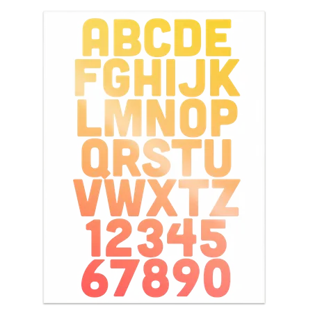 Alphanumeric Heat Transfer Patches - Webcam Covers Now