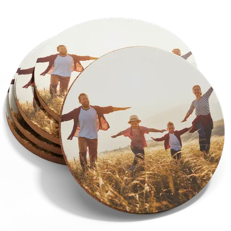 Custom Photo Fiberboard Coasters - Webcam Covers Now