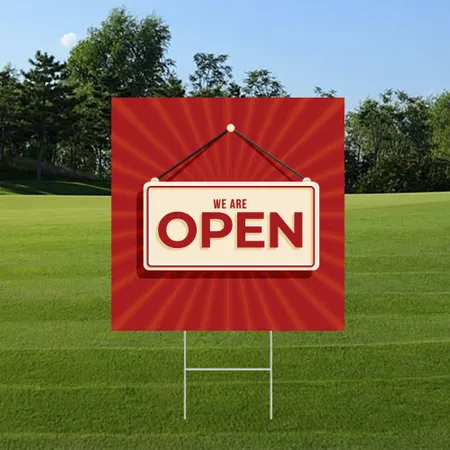 Custom Open Message Yard Sign