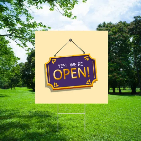Custom Restaurant Open Yard Sign