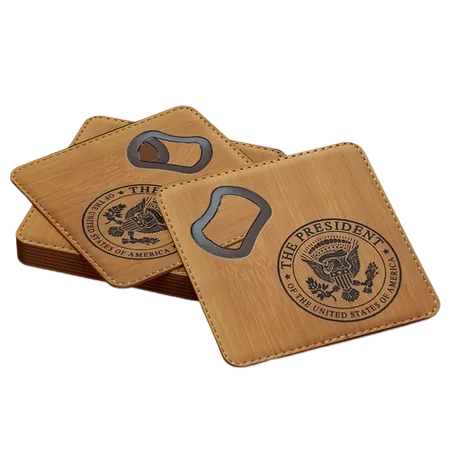 Leather Bottle Opener Coaster - Webcam Covers Now