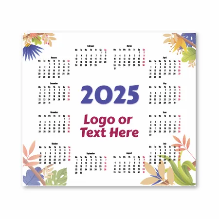 Floral Mouse Pad with Calendar - Webcam Covers Now