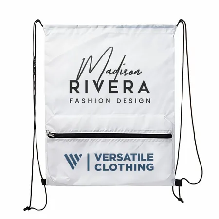 Zip Pocket Drawstring Bag Zip Pocket Drawstring Bag - Webcam Covers Now