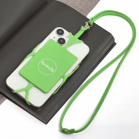 Lanyard Silicone Phone Wallet Holder - Webcam Covers Now