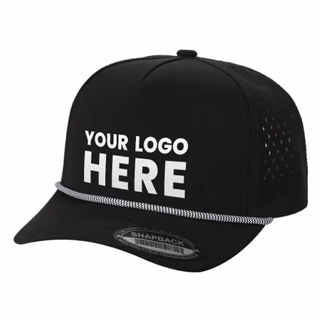 Unbranded 5 Panel Perforated Laser Mesh Rope Hat - Webcam Covers Now
