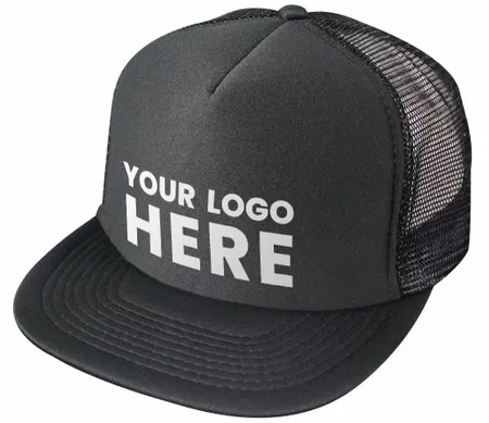 Nissun Cap 5 Panel Foam Trucker Hat Flat Bill - 5FBC - Webcam Covers Now