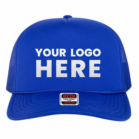 OTTO Cap 3932-1 5 Panel High Crown Polyester Foam Front Mesh Back Trucker Hat - Webcam Covers Now