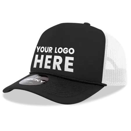 Decky 212 5 Panel High Profile Foam Trucker Hat, 3-Tone Colors - Webcam Covers Now