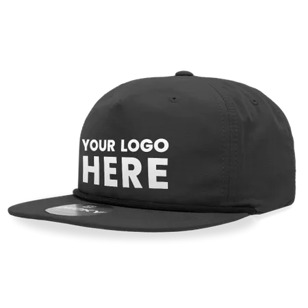 Decky 6032 - Classic Rope Cap, 5 Panel Flat Bill Hat, Snapback - Webcam Covers Now