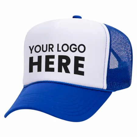 Otto 39-165 5-Panel High Crown Foam Trucker Hats - White Front Colors - Webcam Covers Now