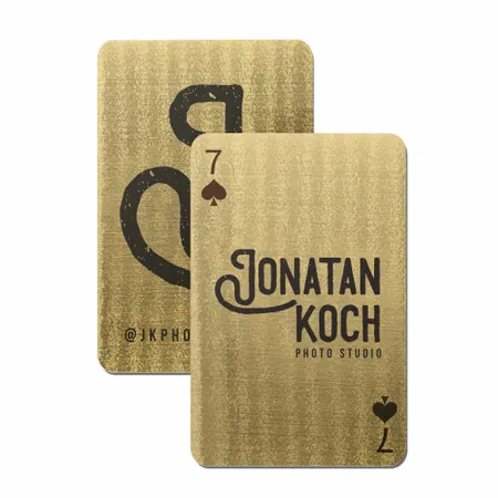Brushed Gold Finish Playing Cards - Webcam Covers Now