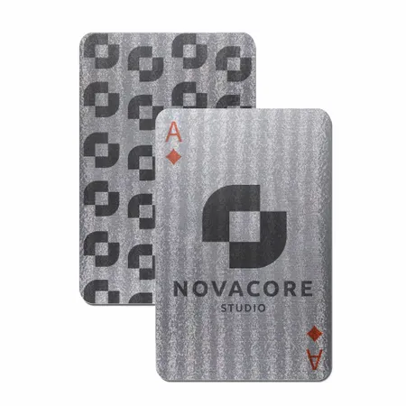 Brushed Silver Finish Playing Cards - Webcam Covers Now