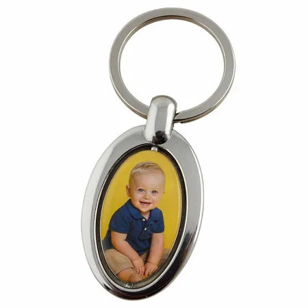 Spinning Oval Metal Keychain - Webcam Covers Now