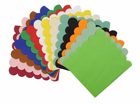 Scallop Foil Stamped Napkins - Webcam Covers Now