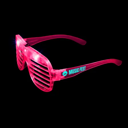 Light-Up LED Slotted Glasses - Webcam Covers Now