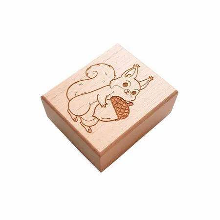 Square Wood Rubber Stamps - Webcam Covers Now