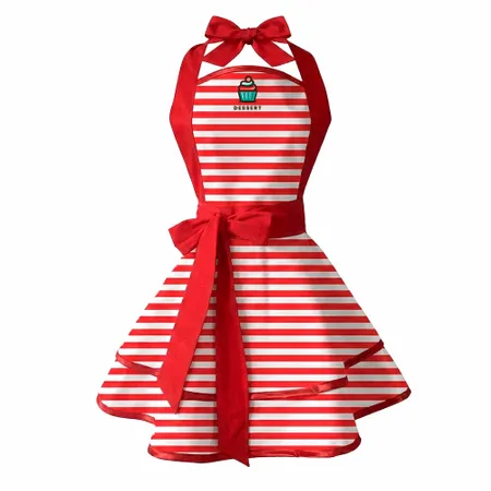 Classic Stripe Double Layer Cotton Aprons - Webcam Covers Now