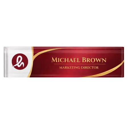 Acrylic Desktop Name Badges - Webcam Covers Now