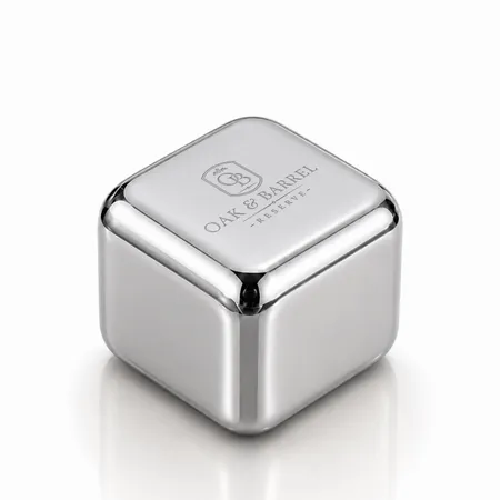 Silver Stainless Steel Ice Cubes - Webcam Covers Now
