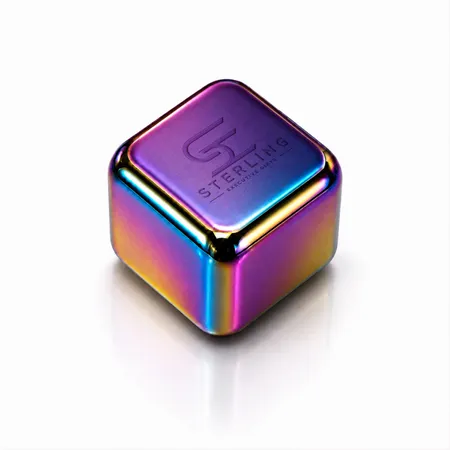Rainbow Stainless Steel Ice Cubes - Webcam Covers Now