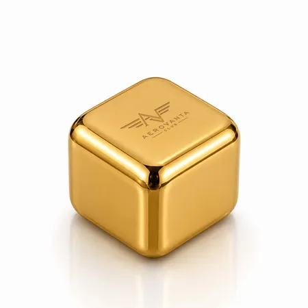 Gold Stainless Steel Ice Cubes - Webcam Covers Now