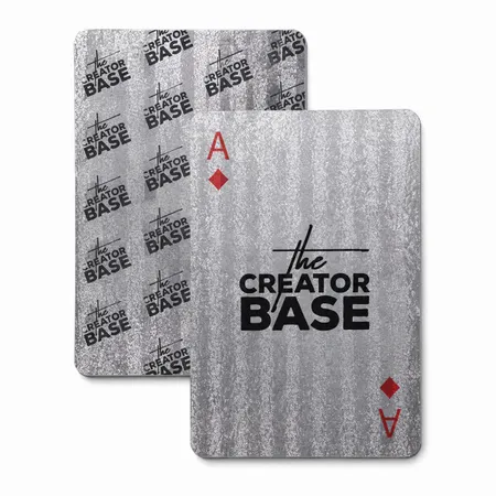 Brushed Silver Finish Playing Cards - Webcam Covers Now