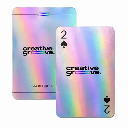 Holographic Silver Playing Cards - Webcam Covers Now