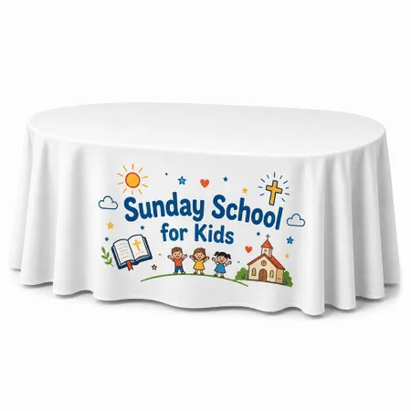 Custom Oval Table Covers - Webcam Covers Now