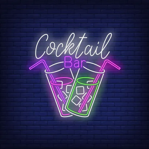 Cocktail Bar Neon - Webcam Covers Now