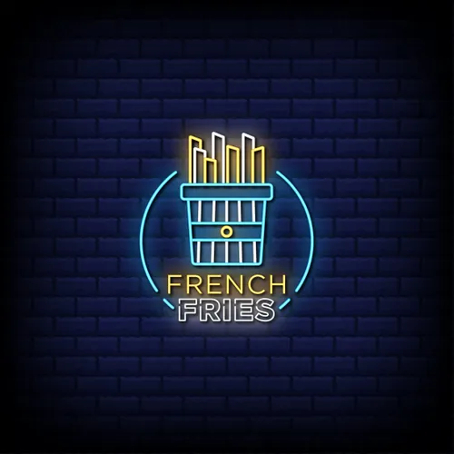 French Fries Shop Neon Sign - Webcam Covers Now