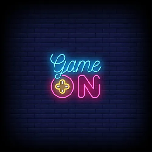 Game On Neon Sign - Webcam Covers Now