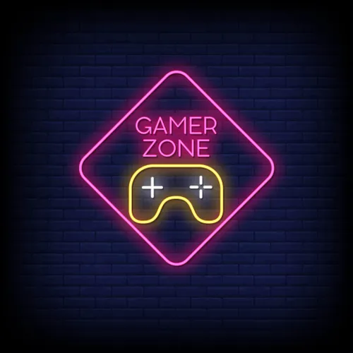 Gamer Zone Neon Sign - Webcam Covers Now
