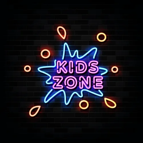 Kids Zone Neon Sign - Webcam Covers Now