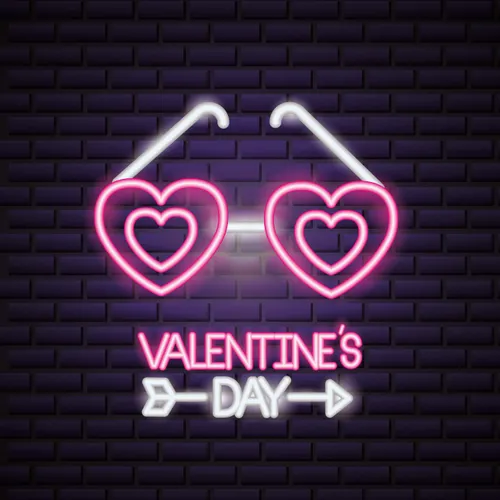 Valentines Day With Heart Sunglasses - Webcam Covers Now