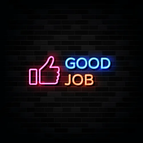 Good Job Neon Sign - Webcam Covers Now