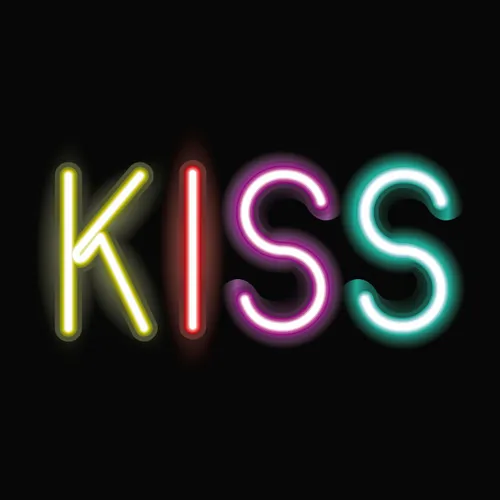 Kiss Neon Sign - Webcam Covers Now