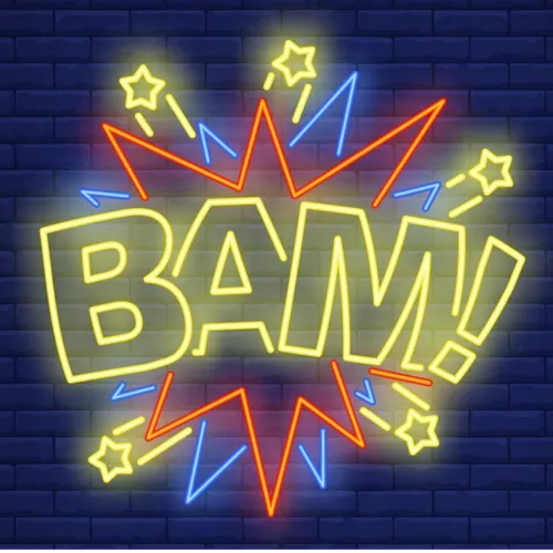Bam Neon Sign - Webcam Covers Now