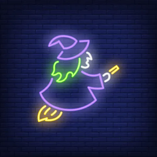 Witch Neon Sign - Webcam Covers Now