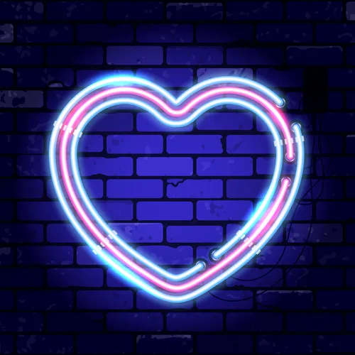Heart Neon Sign - Webcam Covers Now