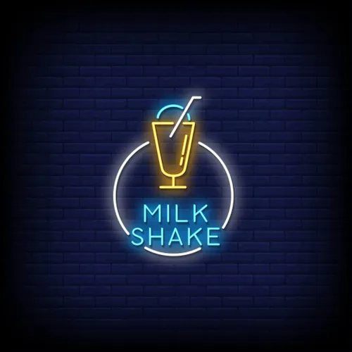 Milk Shake Neon Sign - Webcam Covers Now