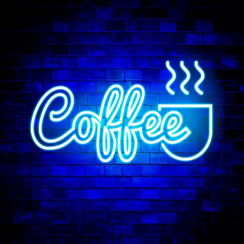 Coffee Neon Sign - Webcam Covers Now