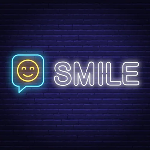 Smile Neon Sign - Webcam Covers Now