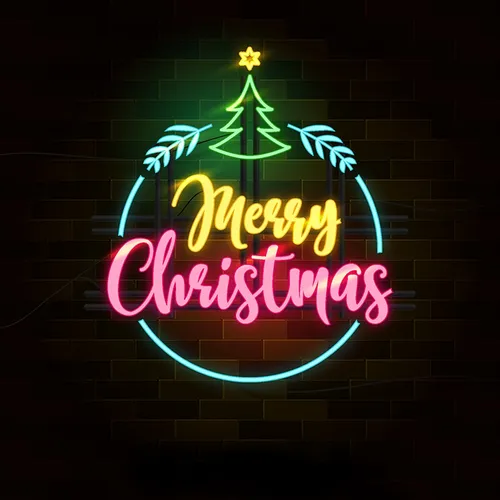Christmas Neon Sign - Webcam Covers Now