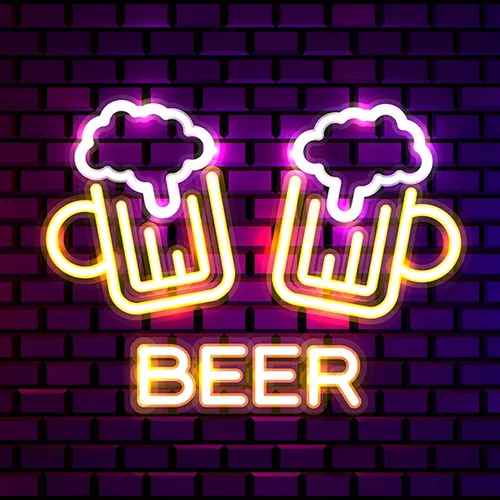Beer Bar Neon Sign - Webcam Covers Now