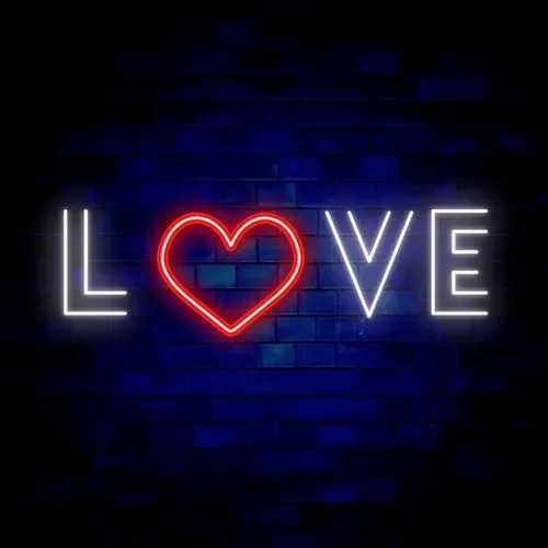Love Heart Neon Sign - Webcam Covers Now