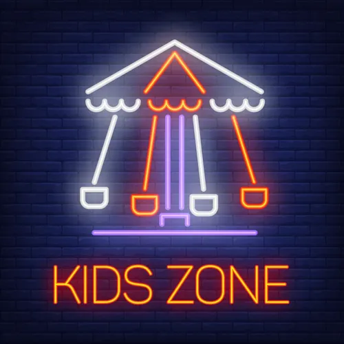 Fun Kids Zone Neon Sign - Webcam Covers Now
