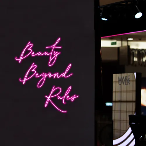 Beauty Beyond Rules Neon Sign - Webcam Covers Now