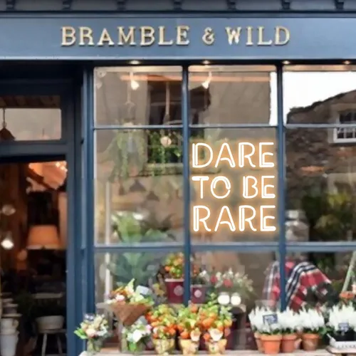 Dare To Be Rare Bright Neon Sign - Webcam Covers Now